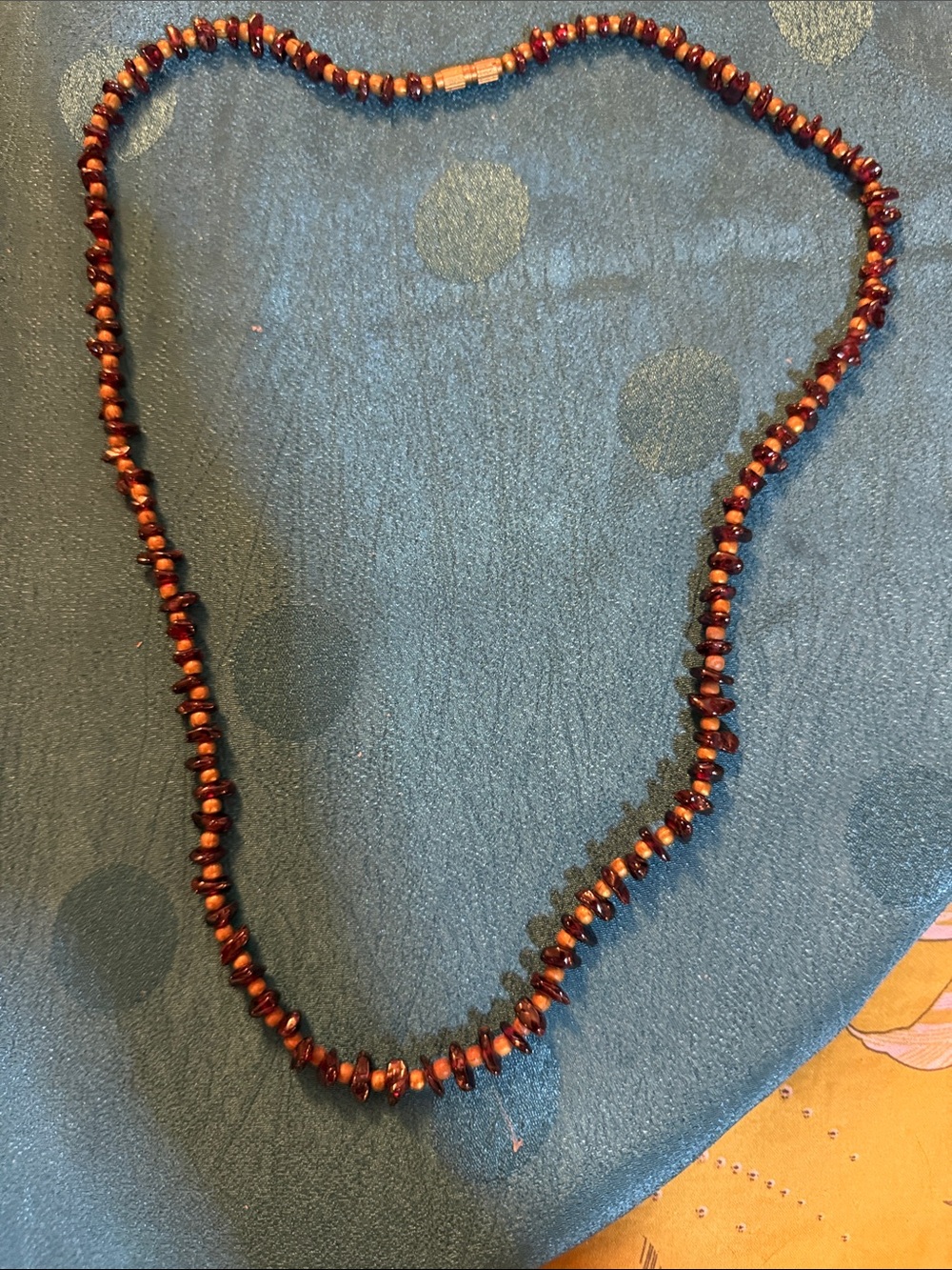 Handcrafted Garnet Beaded Necklace